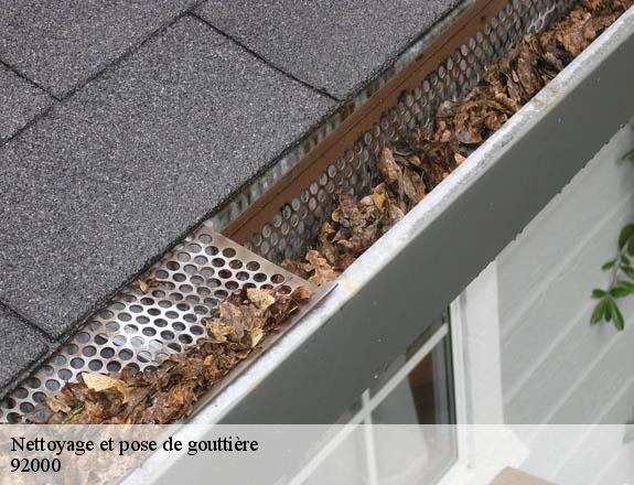 Nettoyage et pose de gouttière 92000