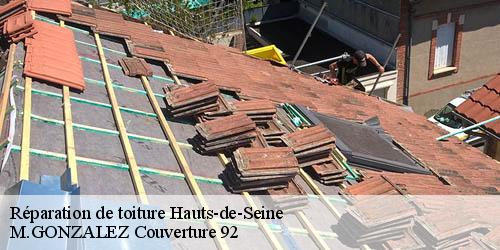 Réparation de toiture 92 Hauts-de-Seine  M.GONZALEZ Couverture 92