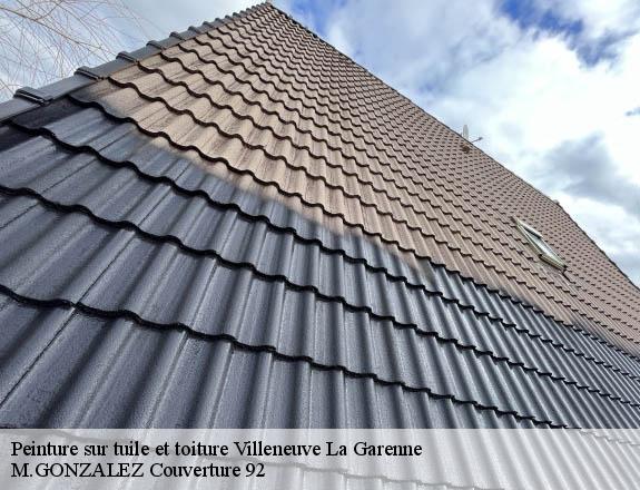 Peinture sur tuile et toiture villeneuve-la-garenne-92390 Mouredon